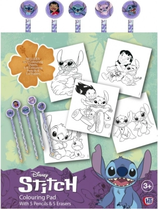 Lilo a Stitch omalovánky s pastelkami
