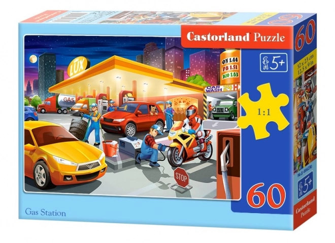 Dětská puzzle Benzínová stanice 60 dílků