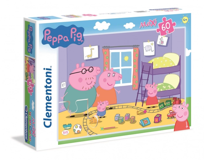 Puzzle Prasátko Peppa Maxi 60 dílků od Clementoni