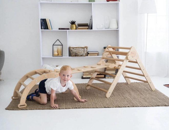 Montessori dřevěná prolézačka Pikler