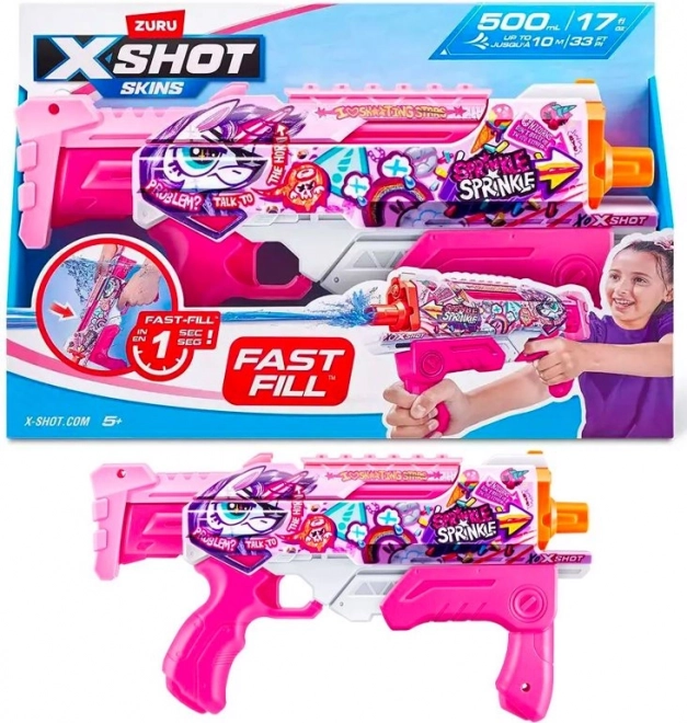 ZURU Vodní pistole X-Shot Skins Fast Fill růžová