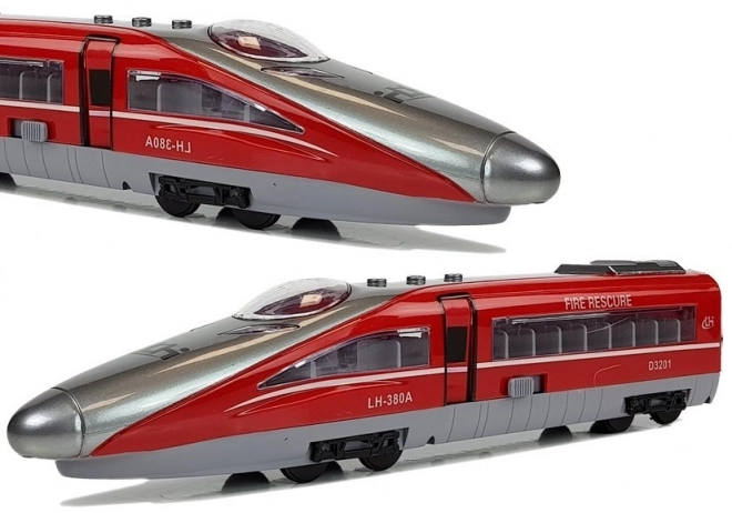 Vláček Pendolino s napínákem Červený se zvukem a světly