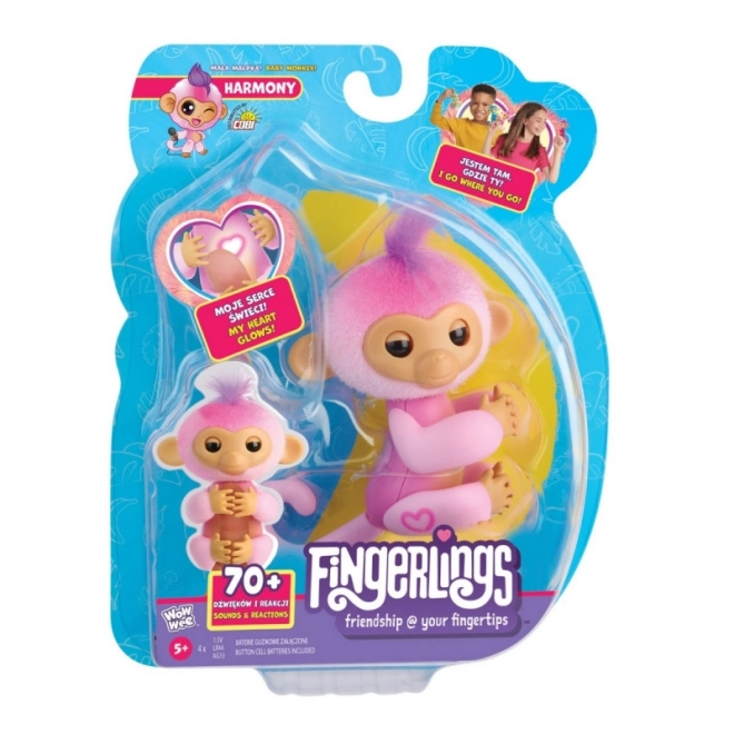 Fingerlings Interaktivní opička Pink Harmony figurka