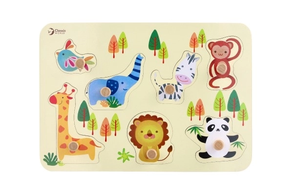 Dřevěné puzzle ZOO pro děti