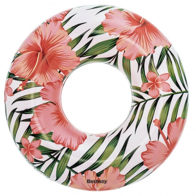 Nafukovací plavecký kruh Tropical Palms Bestway – Růžové