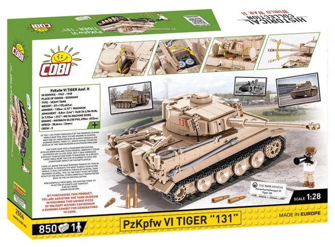 COBI 2556 II WW PzKpfw VI Tiger 131, 1:28, 850 k, 1 f