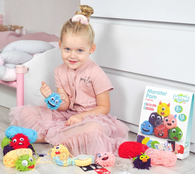 Kreativní sada na výrobu monster pompons - Woopie Art&Fun