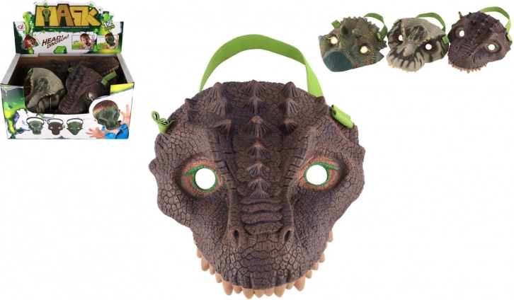 Gumová dinosauří maska na karneval