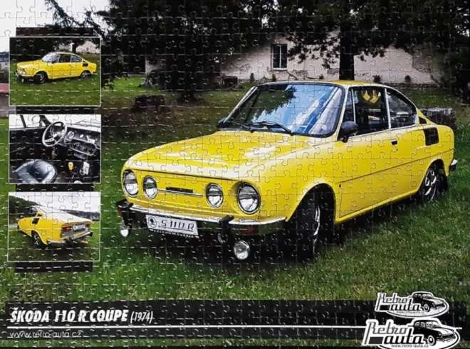 Retroauta Puzzle Škoda 110 R Coupe 1974 - 500 dílků