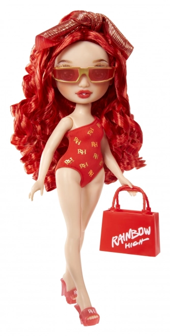Rainbow High stylová plavací panenka Ruby Red