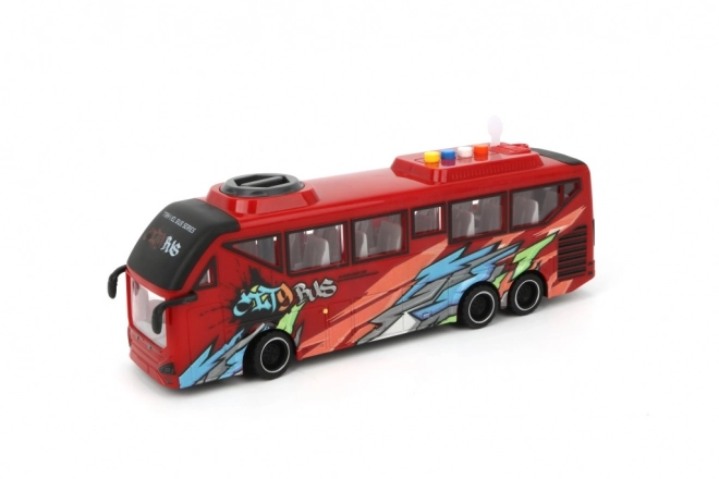 Červený autobus v měřítku 1:16