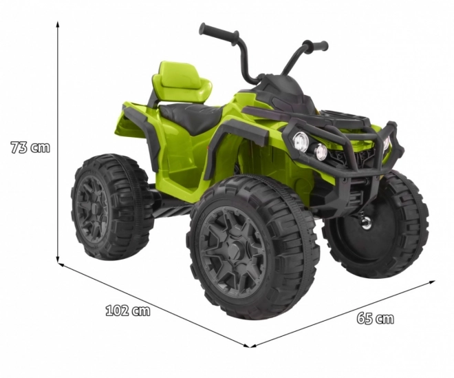 Čtyřkolka ATV 2,4GHz na baterie pro děti + Dálkové ovládání + Kola EVA + Rádio MP3 + Startování zdarma – zelená