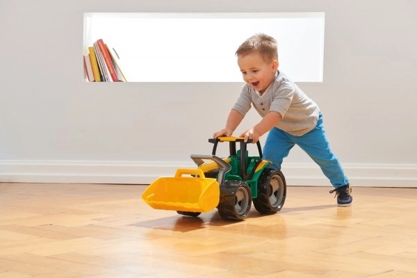 Dětský traktor se lžící Zeleno-žlutý