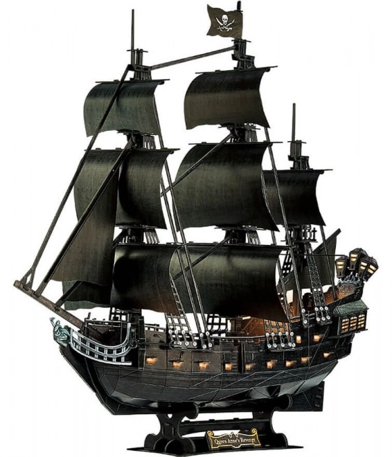 Svítící 3D puzzle Plachetnice Pomsta královny Anny 293 dílků