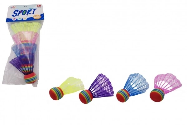 Barevné míčky na badminton