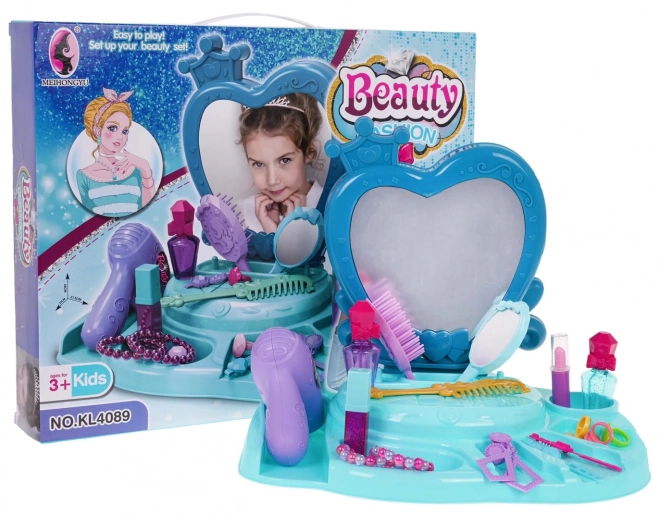 Dětská Toaletka Beauty Fashion Modrá s doplňky
