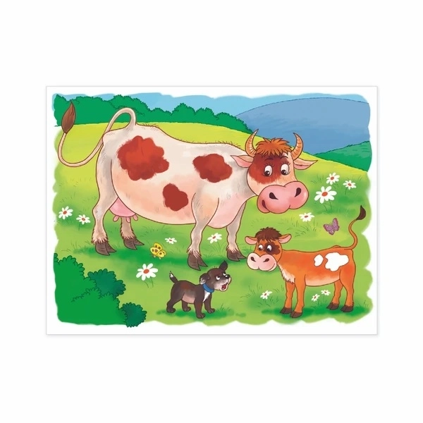 DINO Obrázkové kostky Na farmě, 12 kostek