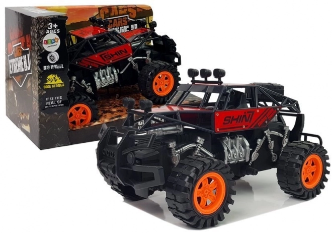 Terénní auto s natahovacím mechanizmem červené