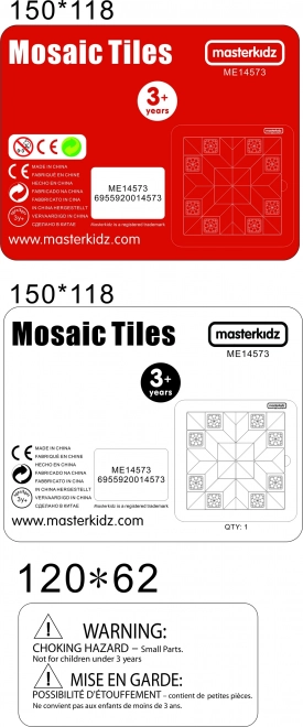 Mozaiková skládačka na učení barev a tvarů Tangram Montessori