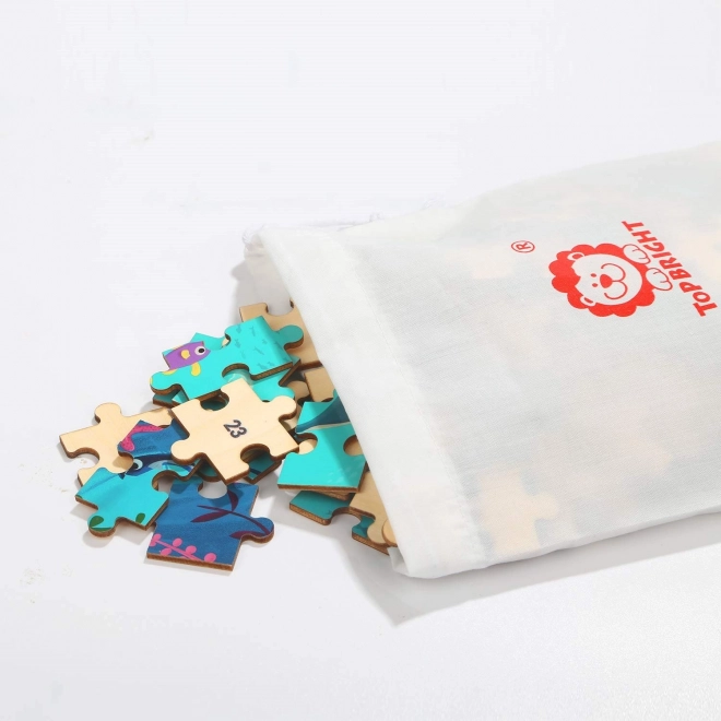 TOP BRIGHT Dřevěné puzzle Mořský svět