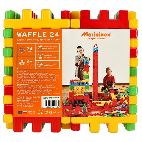 Konstrukční kostky Marioinex Wafle 24 dílků