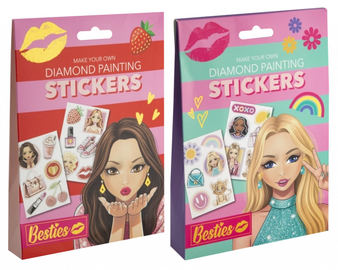Diamantové malování Besties - samolepky