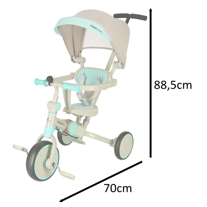 Tříkolka TRIKE FIX V4 se stříškou – Modrošedá
