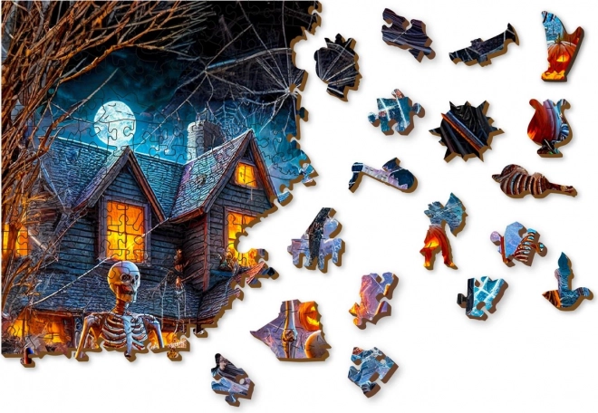 Dřevěné puzzle Halloweenský Pán smrti