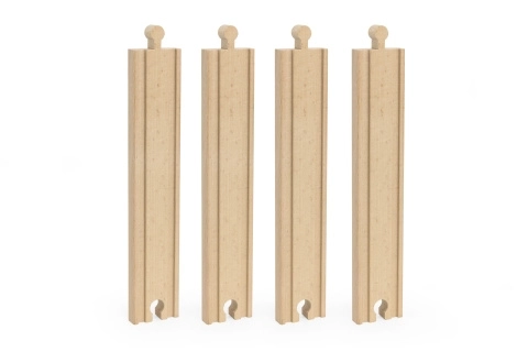 Dřevěné střední rovné koleje - 4 kusy