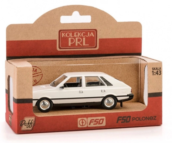 Model auta FSO Polonez 1:43 – bílý kovový model