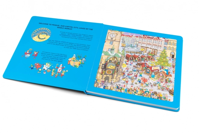 Průvodce Prahou: Puzzle, Omalovánky a Kvízy pro děti