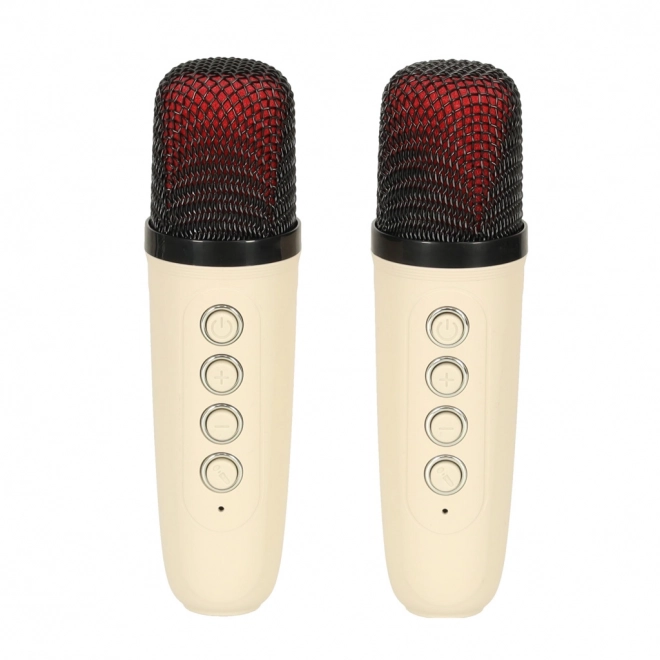 Karaoke reproduktor USB Bluetooth krémový