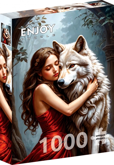 Enjoy puzzle Dáma a vlk 1000 dílků
