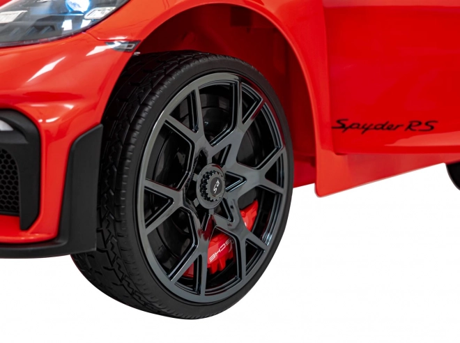 Elektrické autíčko Porsche 718 s MP4 audio panelem – Červené