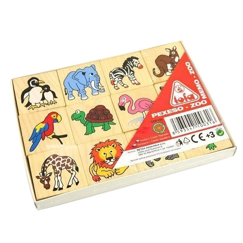 Detoa dřevěné pexeso zoo
