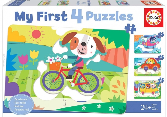 Moje první puzzle dopravní prostředky 4v1