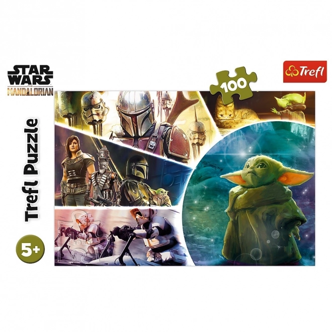 Puzzle Star Wars/The Mandalorian 100 dílků 41x27,5cm v krabici 29x19x4cm