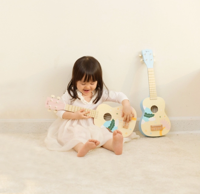 Klasické svět dřevěné ukulele pro děti růžové