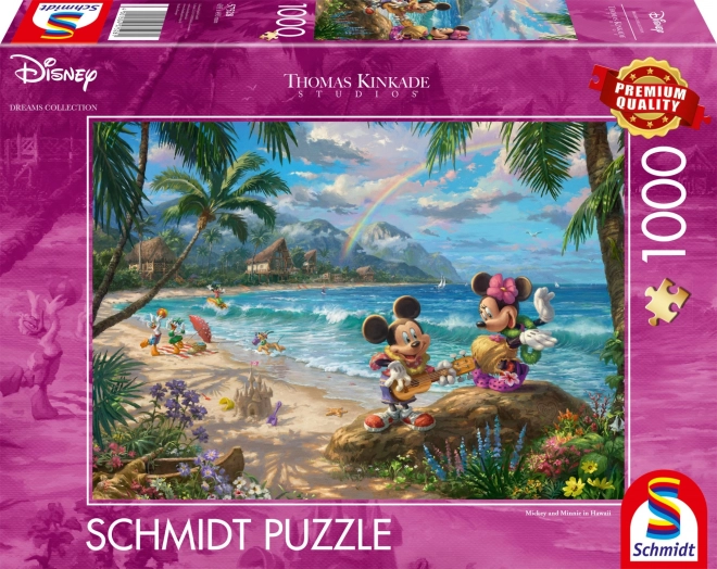 Puzzle Minnie a Mickey na Havaji 1000 dílků
