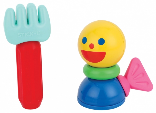 Stick-o magnetické kostky Moje první sada s kolečky 9 kusů