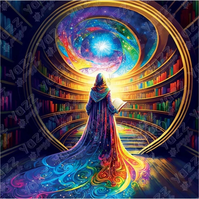 Čtvercové puzzle multiverzální knihovna 1023 dílků
