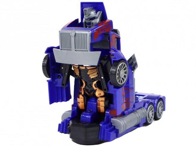Robotické auto Optimus Prime modrý Tir