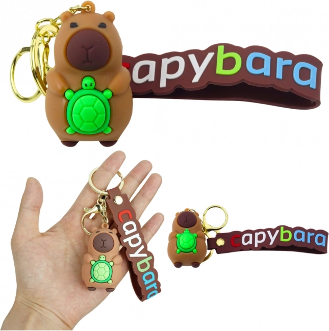 Přívěsek Kapybara s želvou
