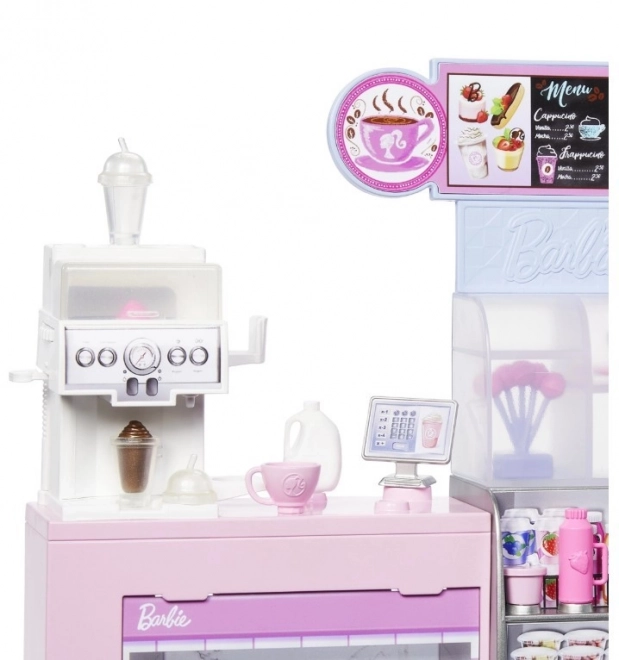 Barbie baristka v kavárně