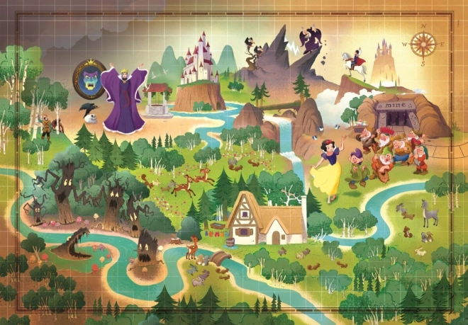 Puzzle 1000 dílků - Sněhurka Story Maps od Clementoni