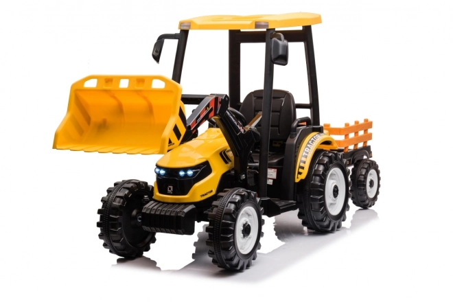 Dětský traktor s přívěsem Žlutý