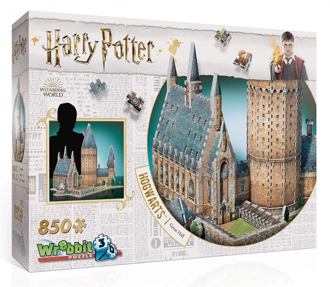 WREBBIT 3D puzzle Harry Potter: Bradavice, Velká síň 850 dílků