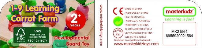 Edukativní tabule Zelenina Montessori