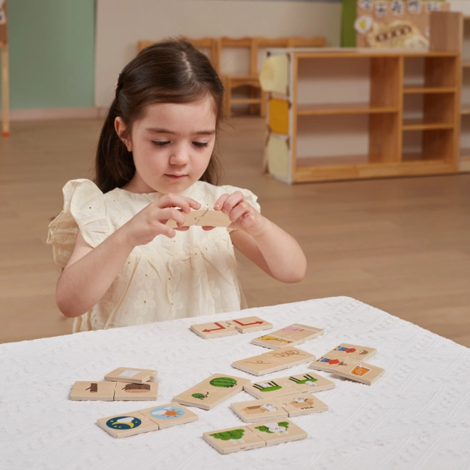 Dřevěné puzzle s protikladnými obrázky VIGA