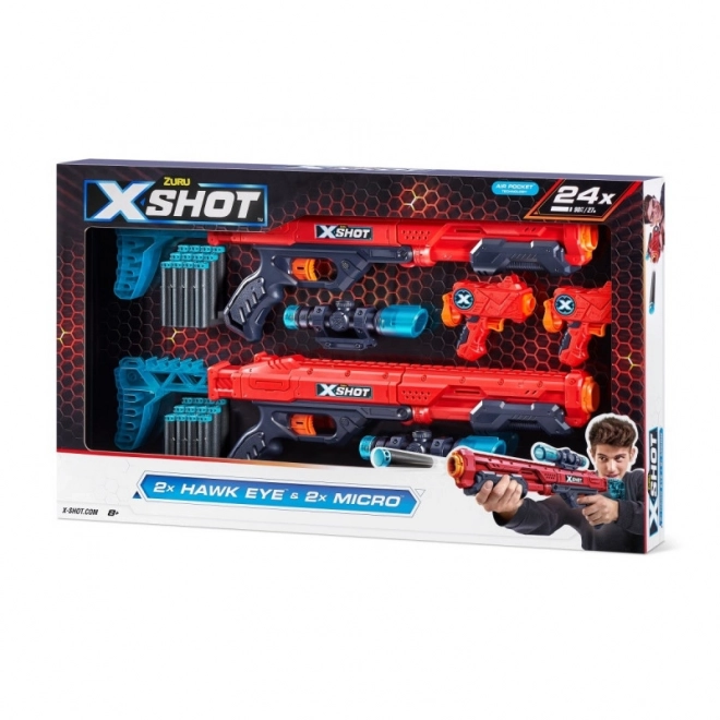 Sada blasterů X-Shot Excel Hawk Eye a Micro